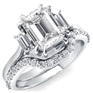 Solitaire Three Stone Bridal Set (4.33 CT. TW.)